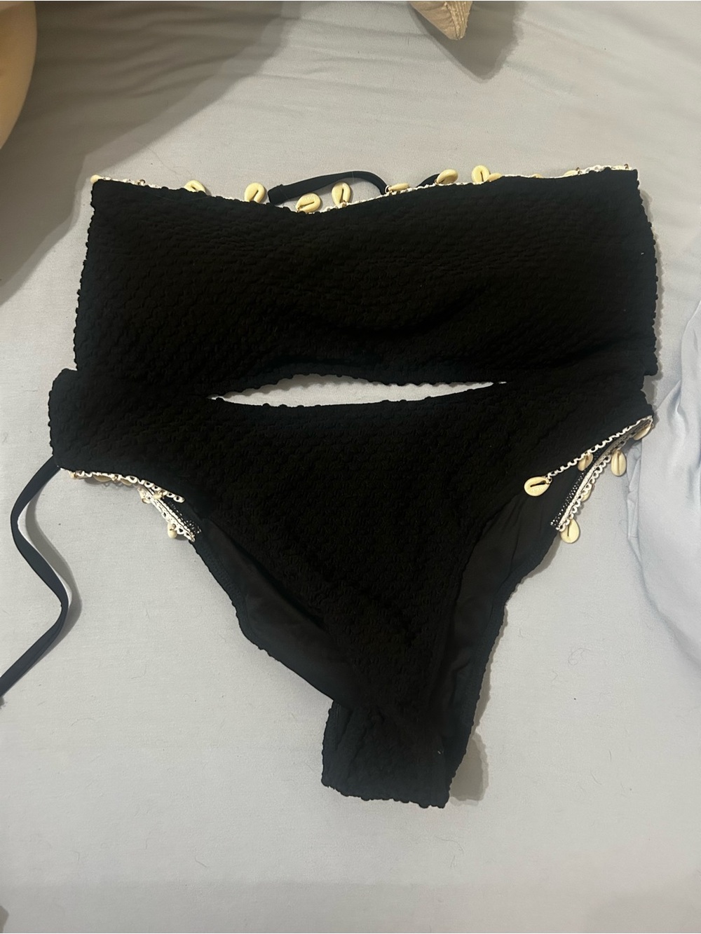 Zaful Black Bikini Set with Textured Fabric